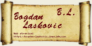 Bogdan Lasković vizit kartica